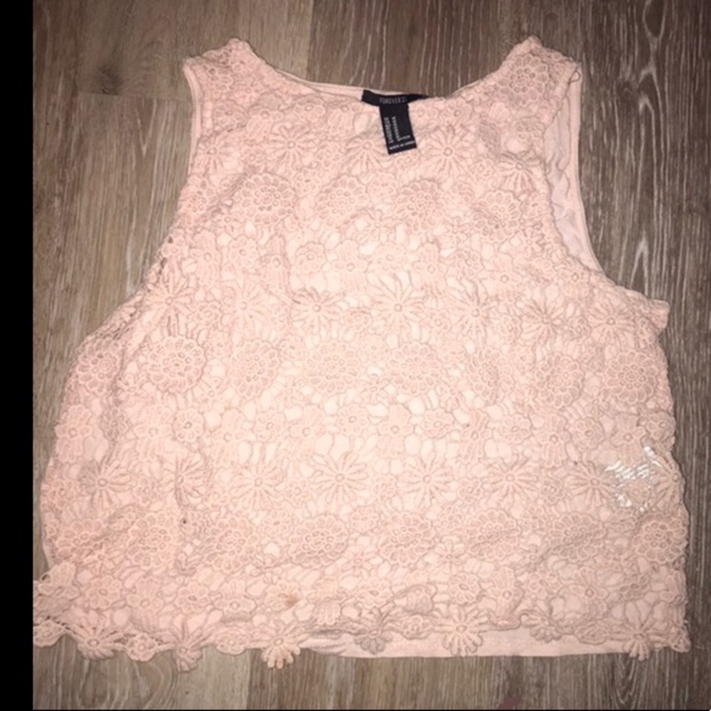 Floral crop top/overlay shirt